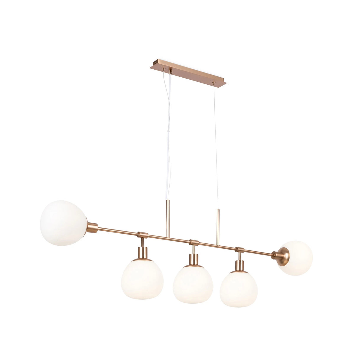 Maytoni Hängelampe Pendelleuchte Glas Erich messing weiß 5-flammig E14 LED - 4251110017280