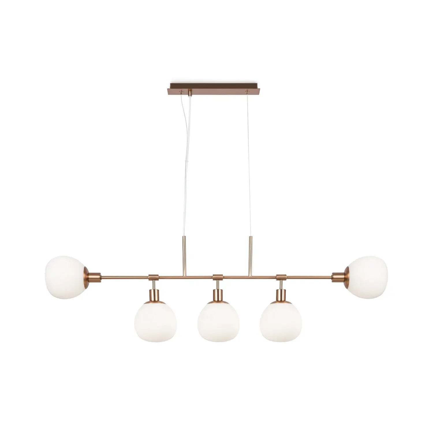 B-Ware Maytoni Hängelampe Pendelleuchte Glas Erich Messing Weiß 5 Flammig E14 Led - 4251110017280