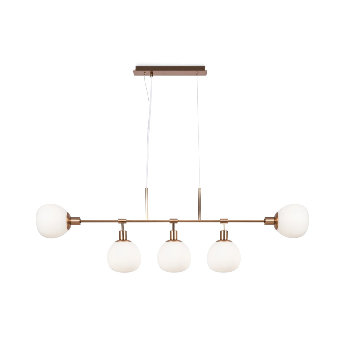 Maytoni Hängelampe Pendelleuchte Glas Erich messing weiß 5-flammig E14 LED - 4251110017280