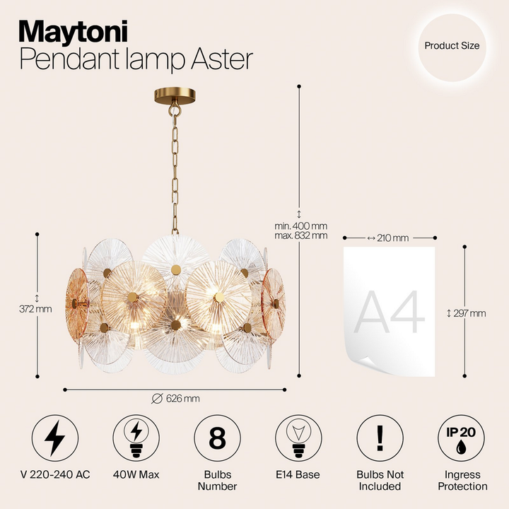 Maytoni Hängeleuchte Aster Pendelleuchte Hängelampe Leuchte Siehe Text/Foto B-Ware - 4251110027791