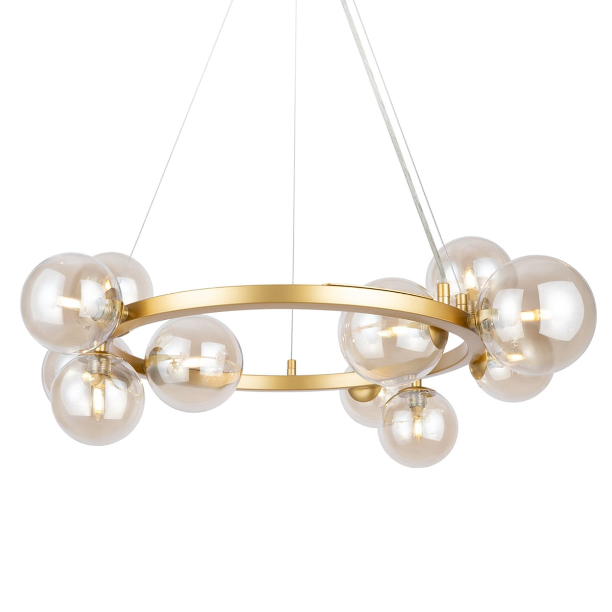 Maytoni Hängeleuchte Pendelleuchte Dallas goldfarben amber 11-flammig Lampe G9 - 4099776029328