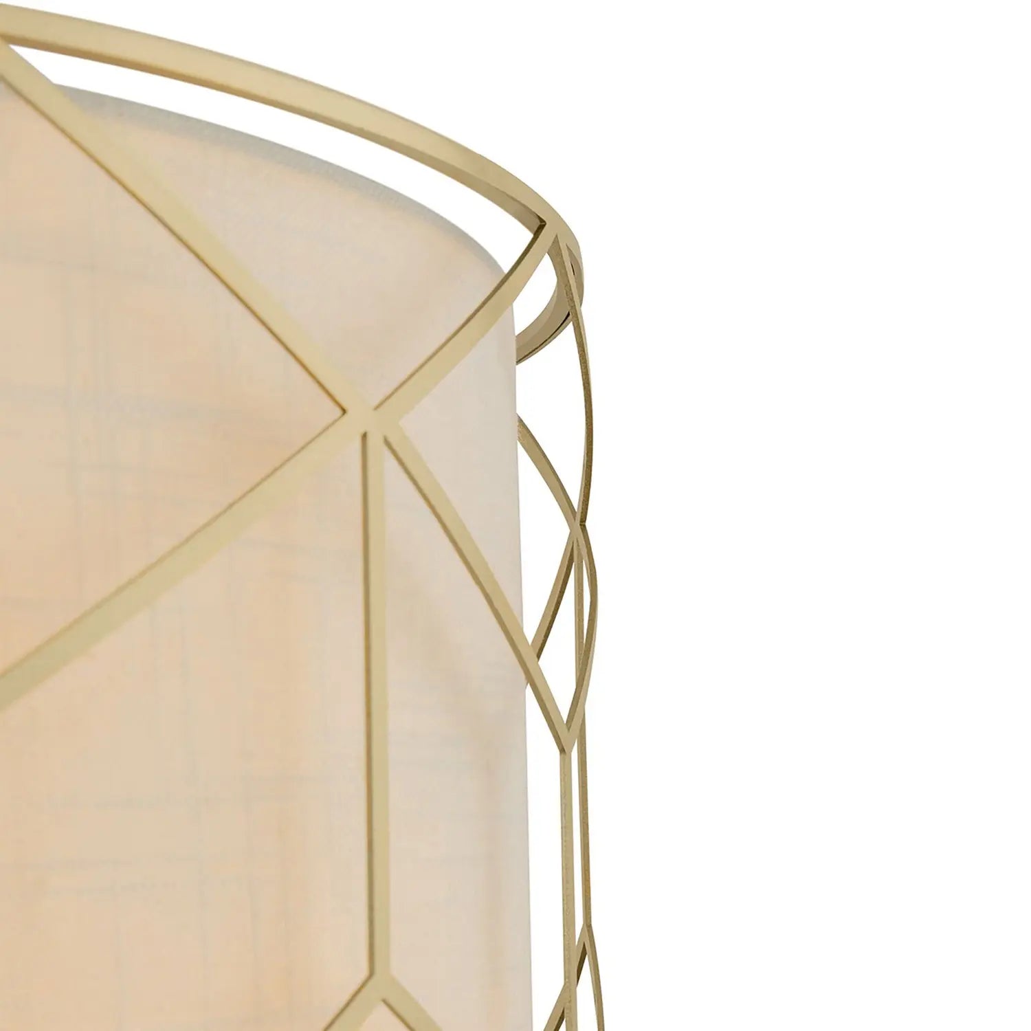 B-Ware Maytoni Hängeleuchte Pendelleuchte Messina Leinen Gold Beige Metall Lampenschirm - 4251110065618