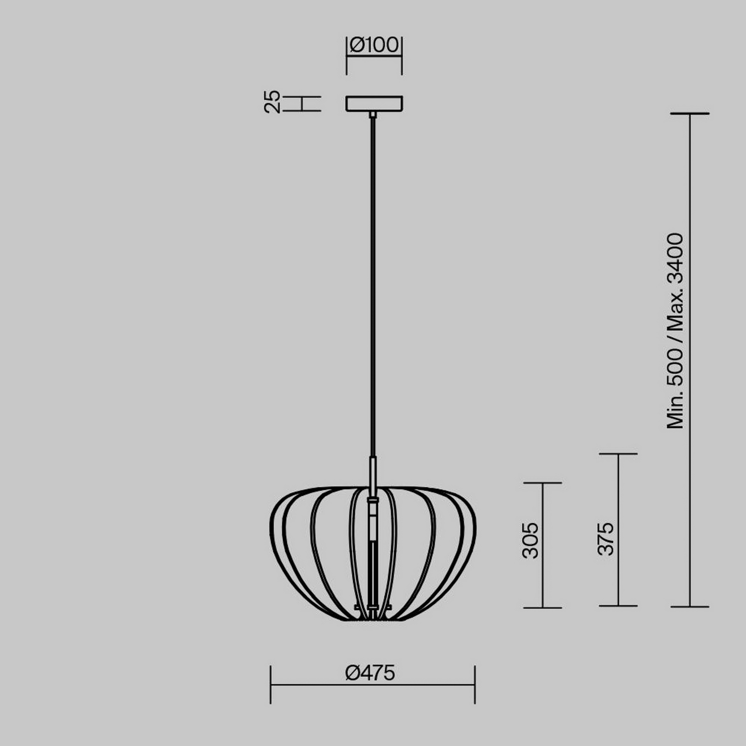 Maytoni Hängeleuchte Pendelleuchte Cambio Braun Filz E27 475 Cm Rund Lampe Spot B-Ware - 4099776183426