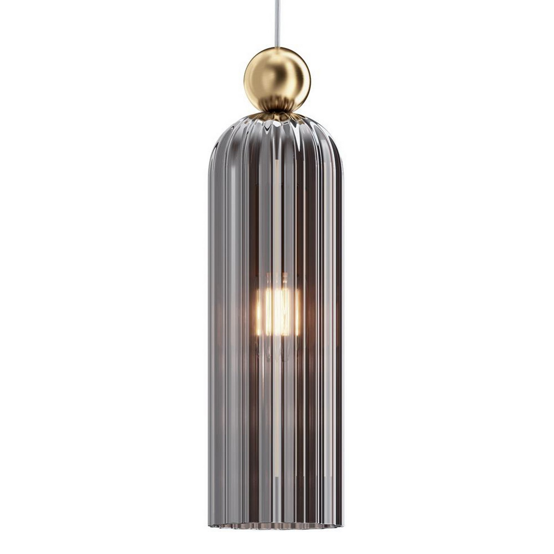 Maytoni Hängeleuchte Pendelleuchte Glaslampe Grau Glasschirm E14 Dimmbar Metall B-Ware - 4251110031675