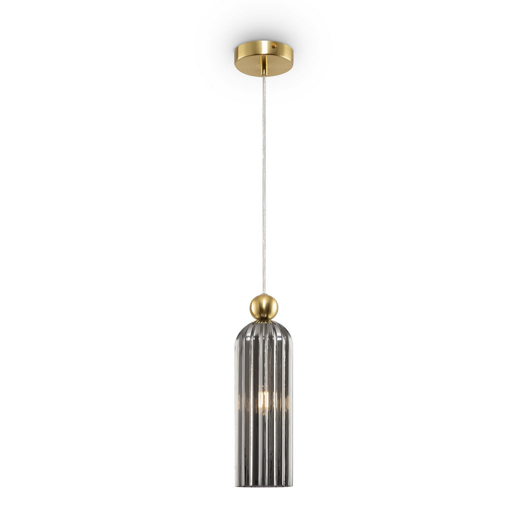 Maytoni Hängeleuchte Pendelleuchte Glaslampe Grau Glasschirm E14 Dimmbar Metall B-Ware - 4251110031675