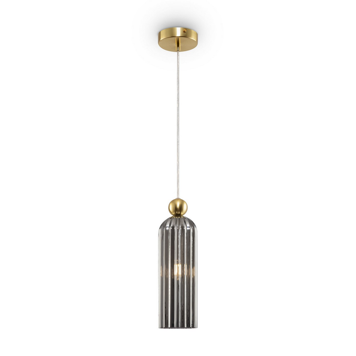 Maytoni Hängeleuchte Pendelleuchte Glaslampe Grau Glasschirm E14 Dimmbar Metall B-Ware - 4251110031675