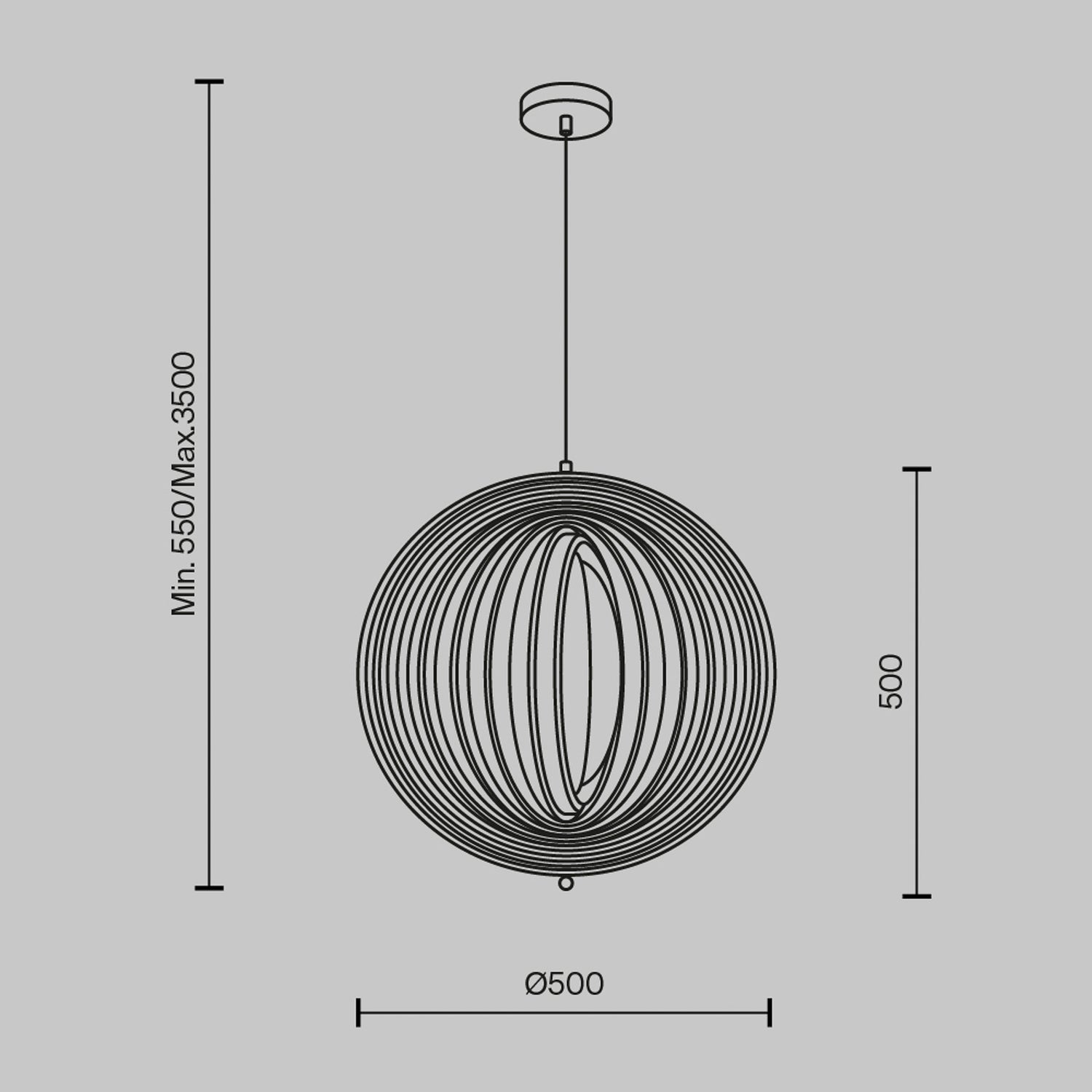 B-Ware Maytoni Hängeleuchte Pendelleuchte Roots Deckenlampe Kugelform Holz ø50cm  - 4099776046165