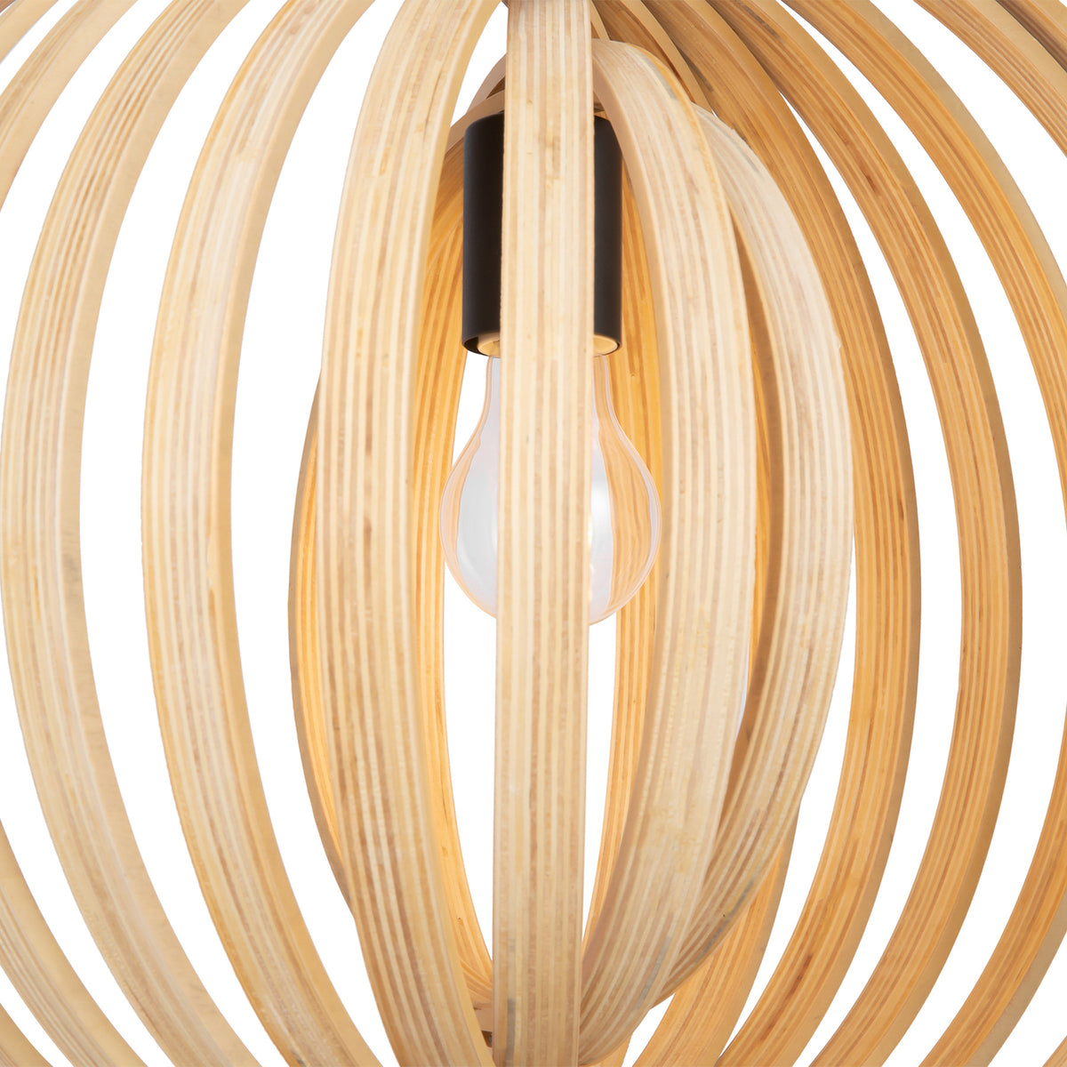 Maytoni Hängeleuchte Pendelleuchte Roots Deckenlampe Kugelform Holz Ø50cm - 4099776046165