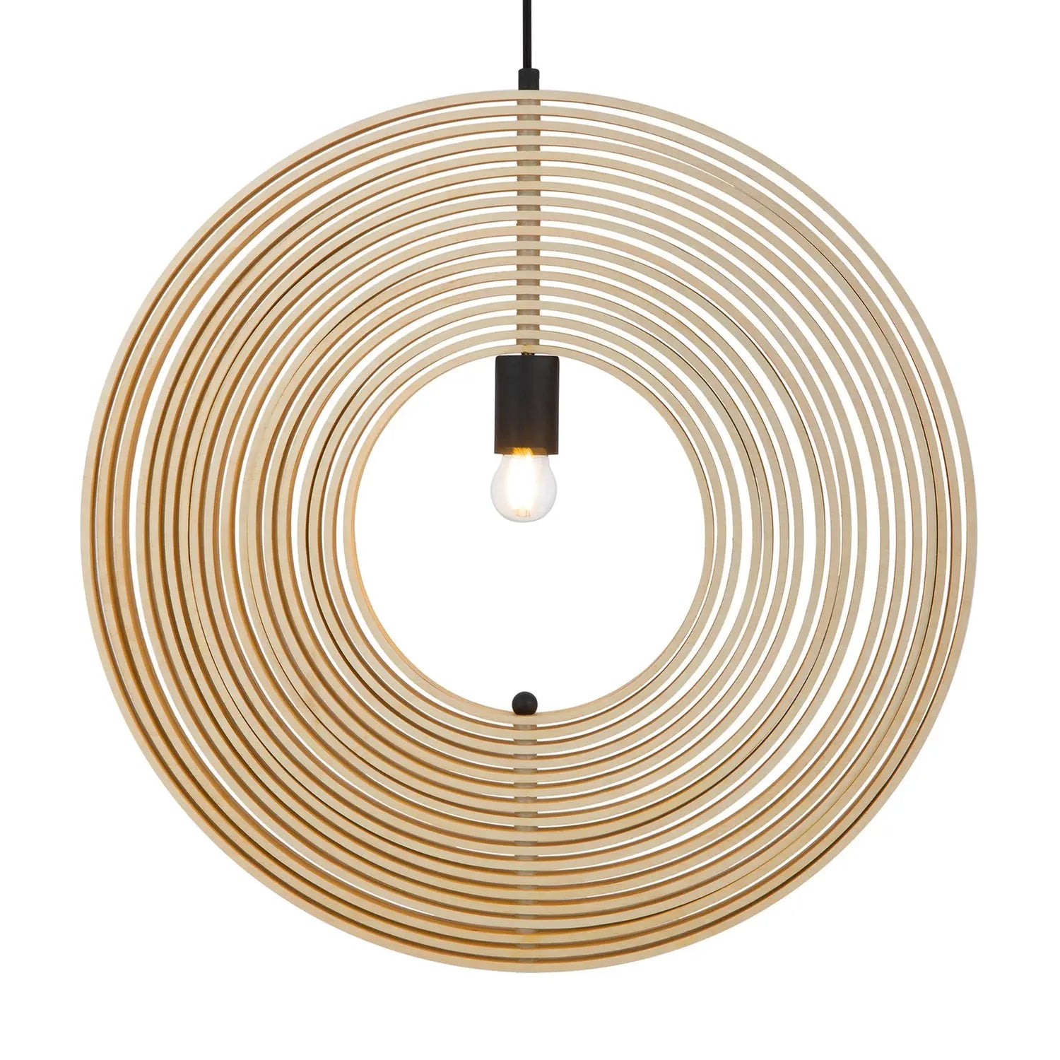 B-Ware Maytoni Hängeleuchte Pendelleuchte ø60cm Kugellampe Roots Holz Schwarz  - 4099776049500