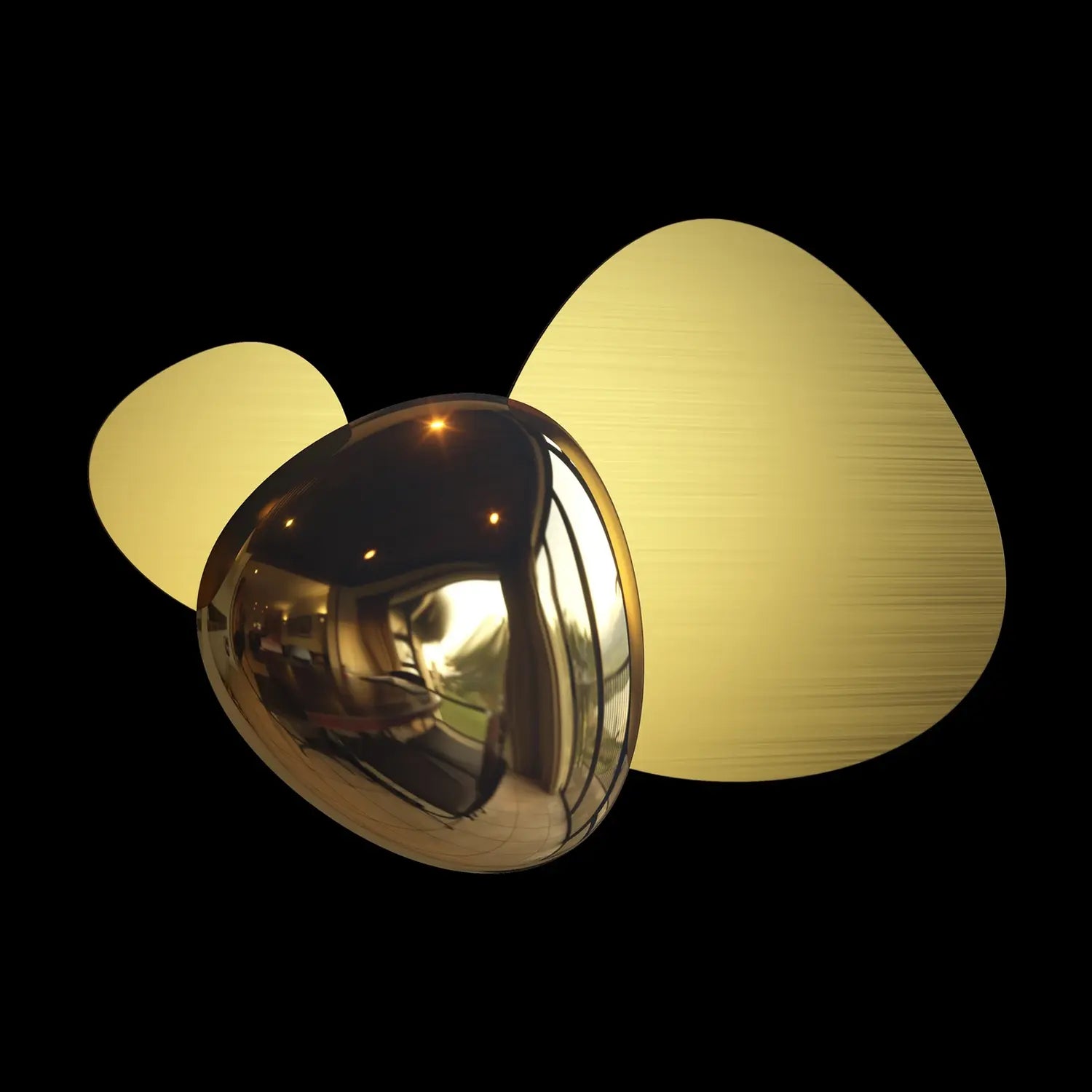 B-Ware Maytoni Wandlampe Led Wandleuchte Jack Stone 36,6 Cm Lampe Licht Gold Metall  - 4251110033235