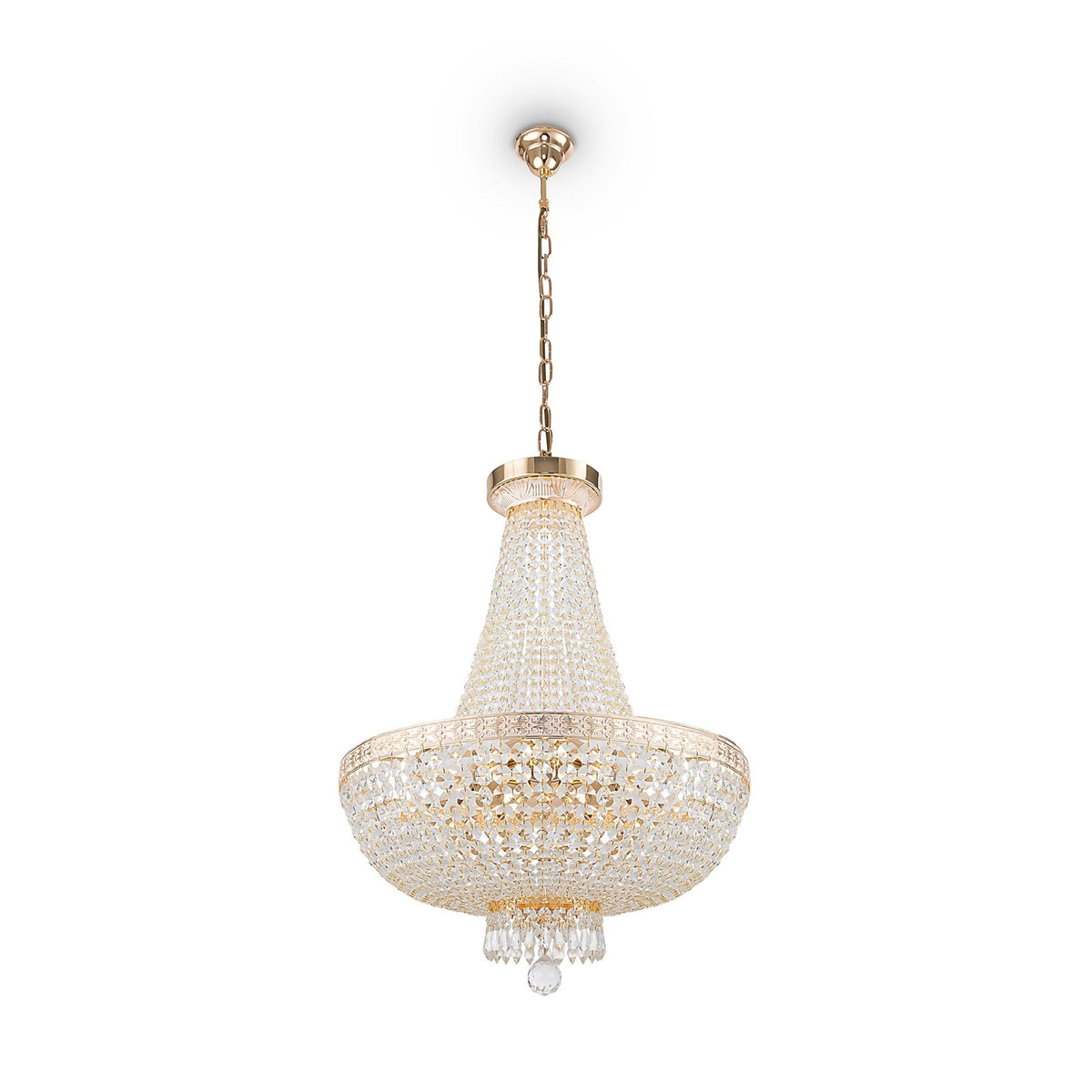 Maytoni Kronleuchter Hängelampe Kristalllampe Bella goldfarben Kristall Ø 50 cm - 4260361980519
