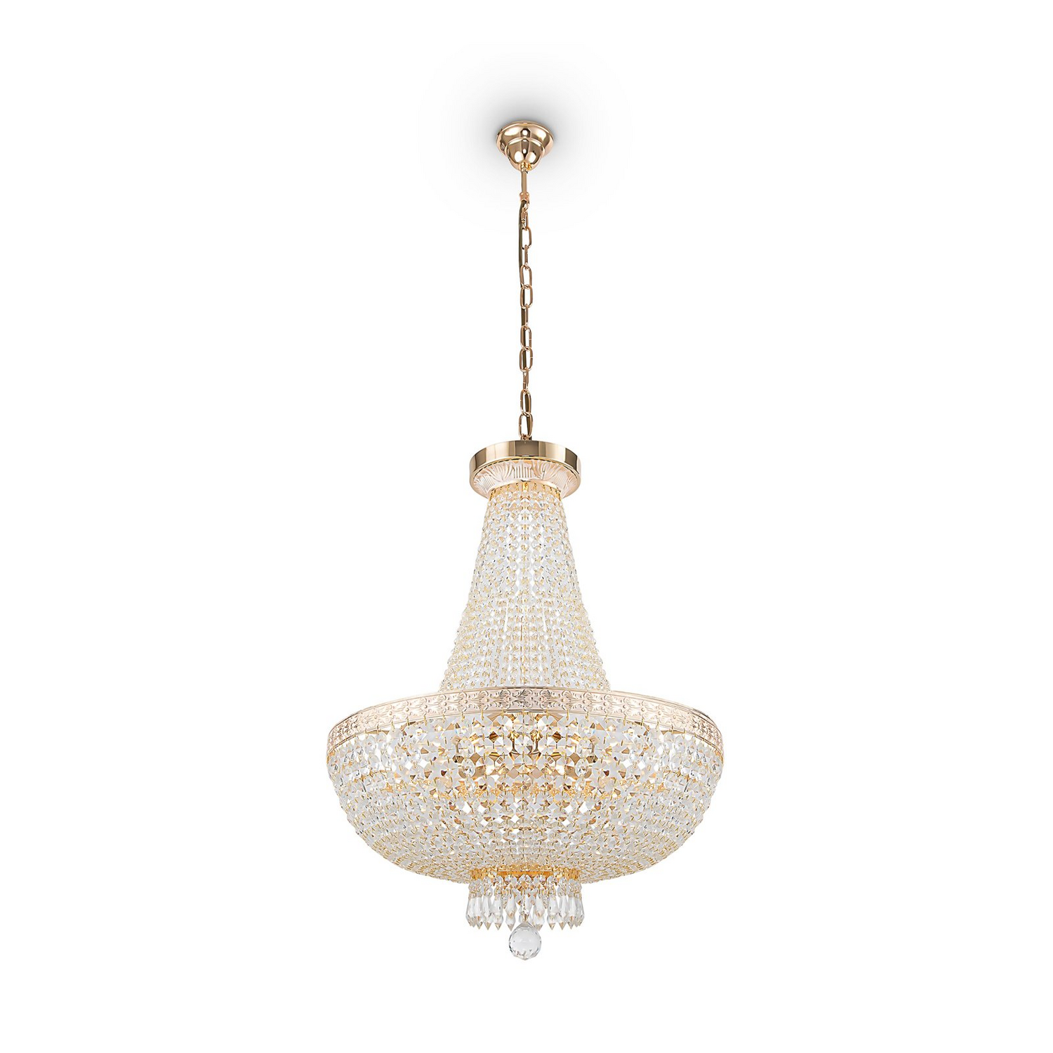 B-Ware Maytoni Kronleuchter Hängelampe Kristalllampe Bella Goldfarben Kristall ø 50 Cm - 4260361980519