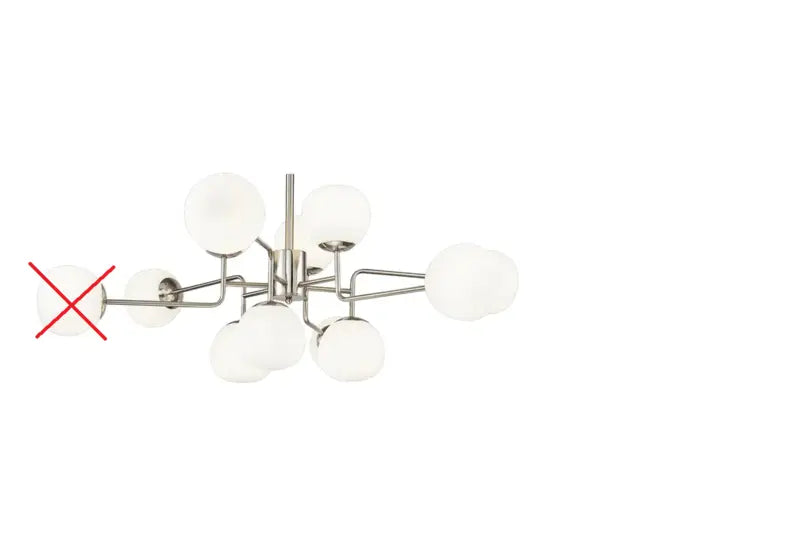 B-Ware Maytoni Kronleuchter Hängelampe Erich Glas Metall 12 Flammig Siehe Text/Foto - 4251110026848