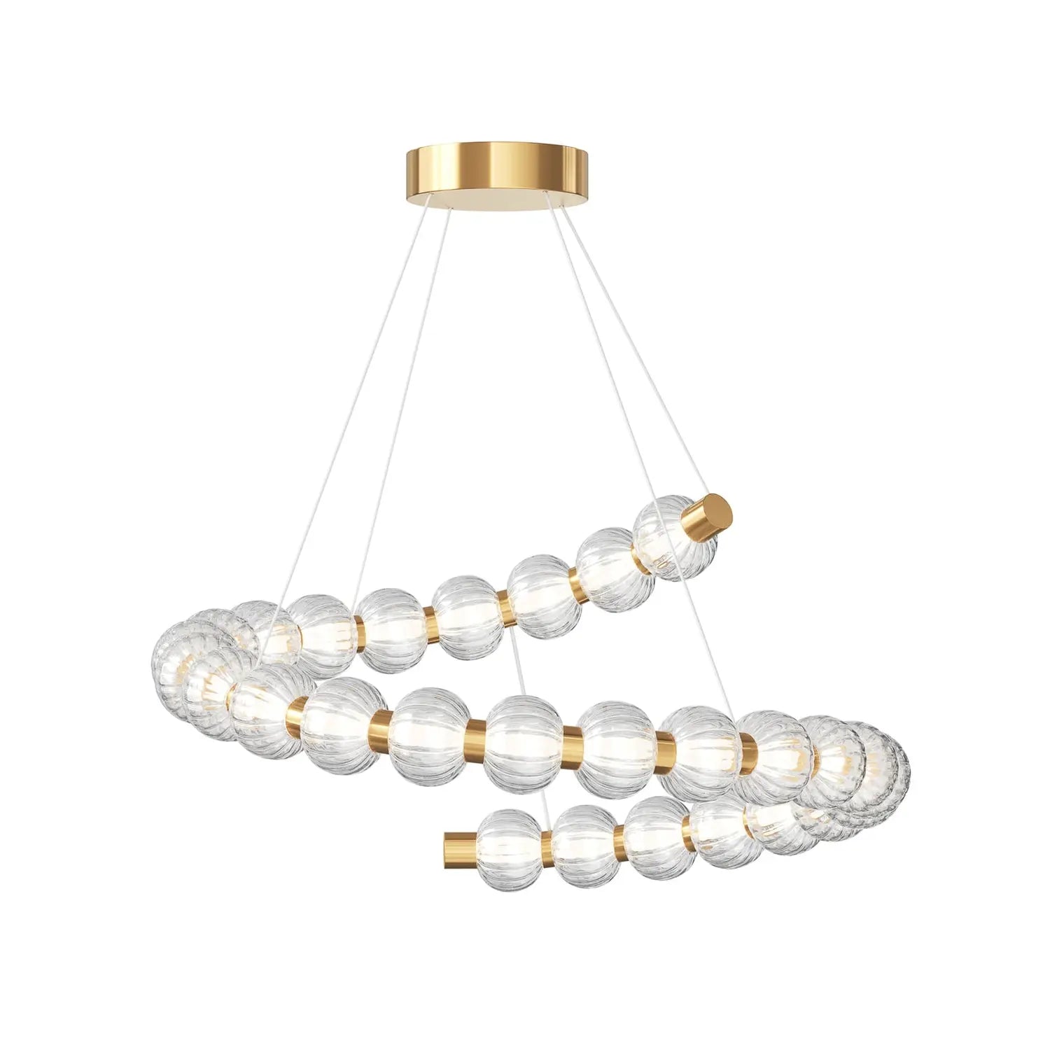 B-Ware Maytoni Hängeleuchte Pendelleuchte Led Amulet Glas Transparent Gold Warmweiß - 4099776087243