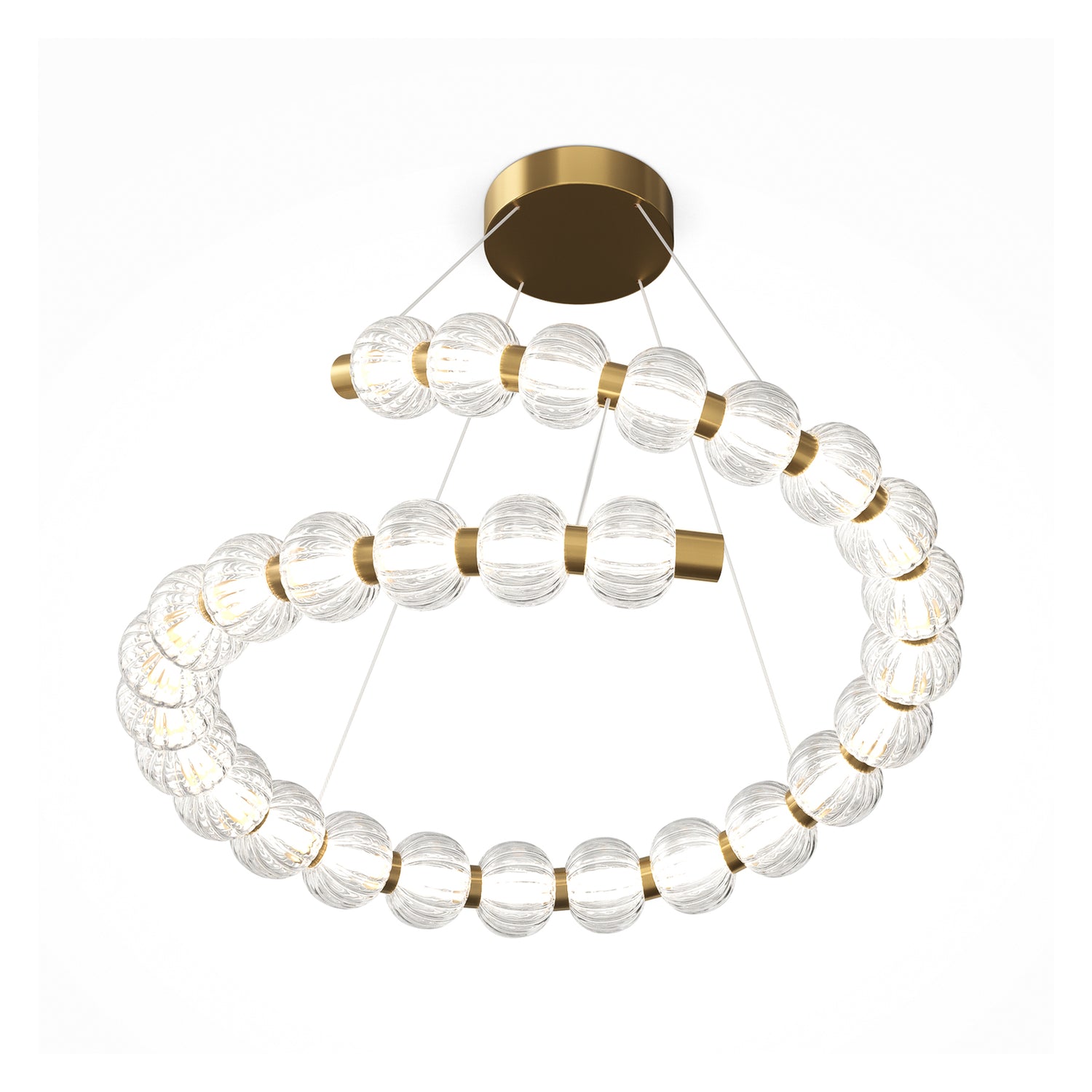 B-Ware Maytoni Hängeleuchte Pendelleuchte Led Amulet Glas Transparent Gold Warmweiß - 4099776087243