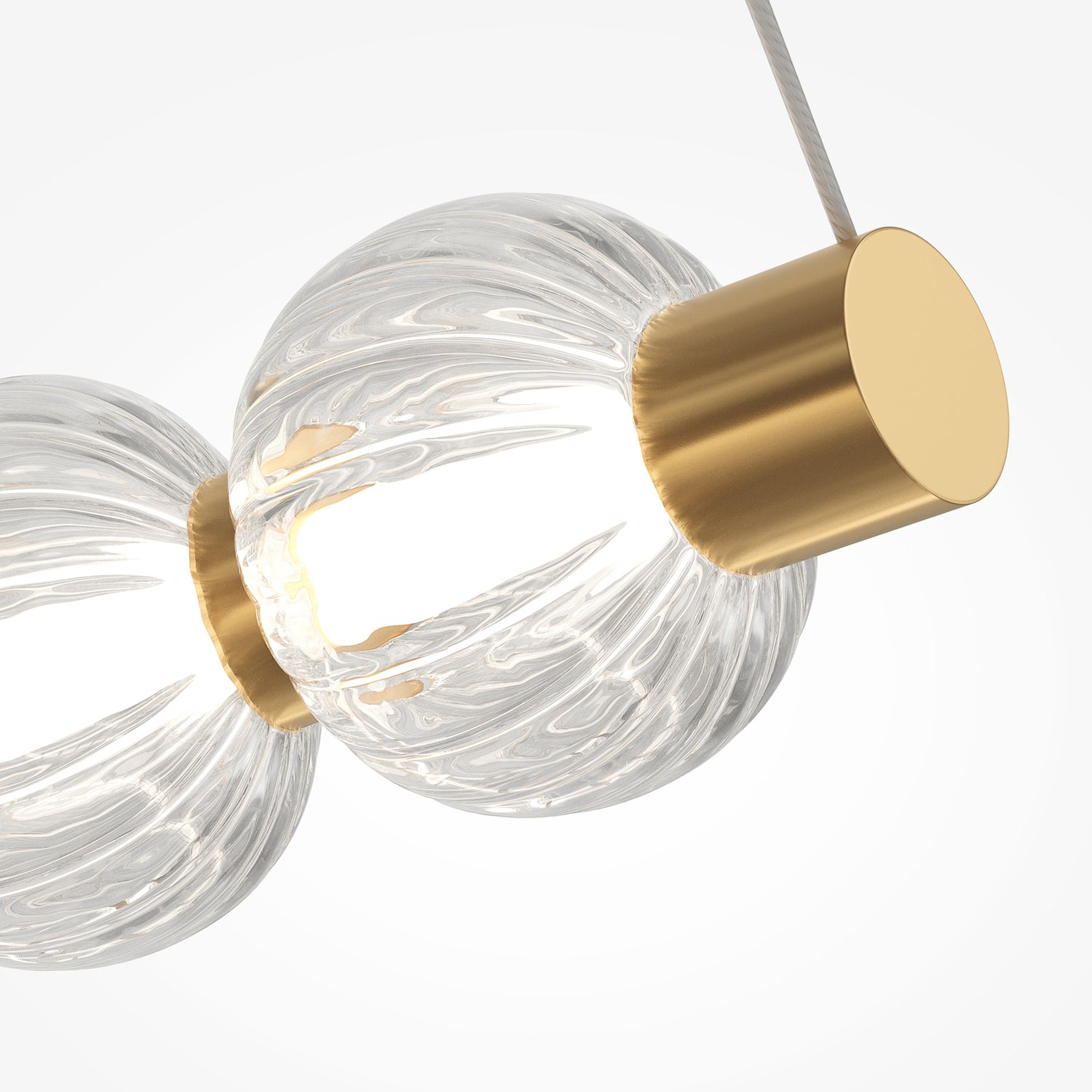 B-Ware Maytoni Hängeleuchte Pendelleuchte Led Amulet Glas Transparent Gold Warmweiß - 4099776087243