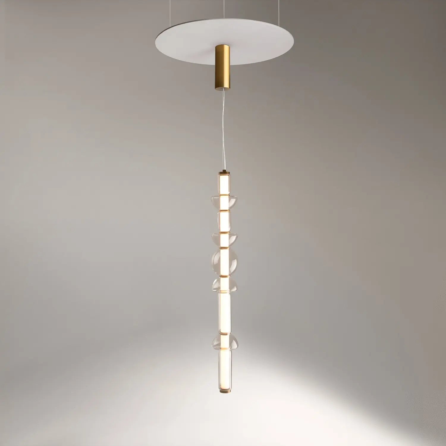 B-Ware Maytoni Pendelleuchte Hängeleuchte Led Cosmo Glas Metall Weiß Gold 98 Cm 3000 K - 4099776067580
