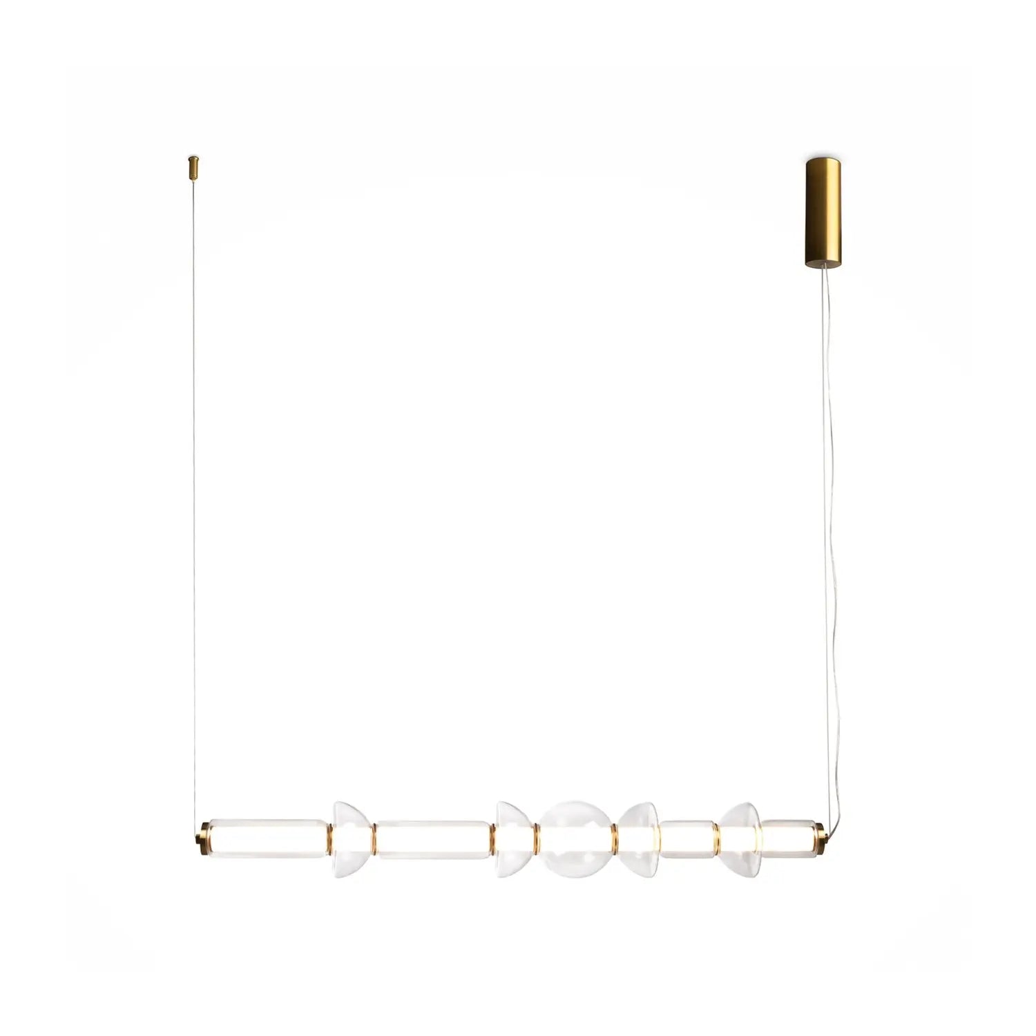 B-Ware Maytoni Pendelleuchte Hängeleuchte Led Cosmo Glas Metall Weiß Gold 98 Cm 3000 K - 4099776067580