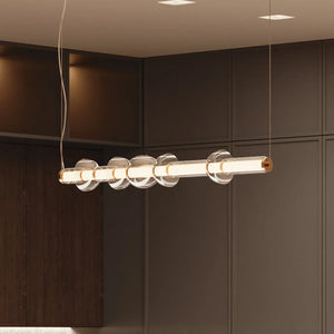 B-Ware Maytoni Pendelleuchte Hängeleuchte Led Cosmo Glas Metall Weiß Gold 98 Cm 3000 K