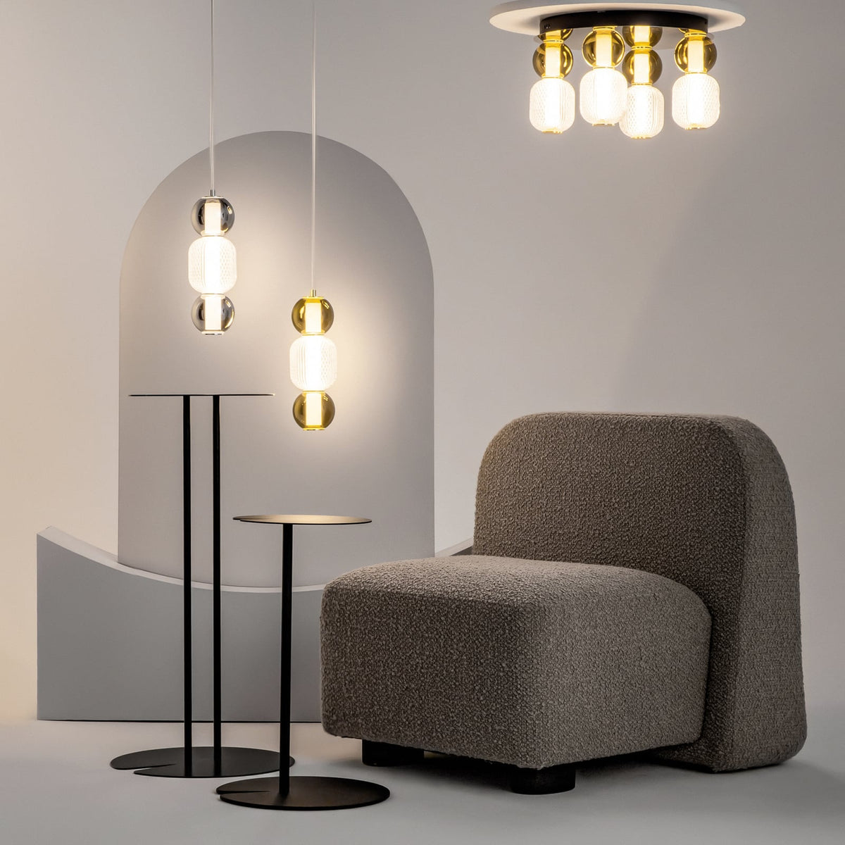 Maytoni Hängeleuchte Pendelleuchte LED Glas Chrom Drop Ø 12 cm 3000 K 16 W Lampe - 4099776072447