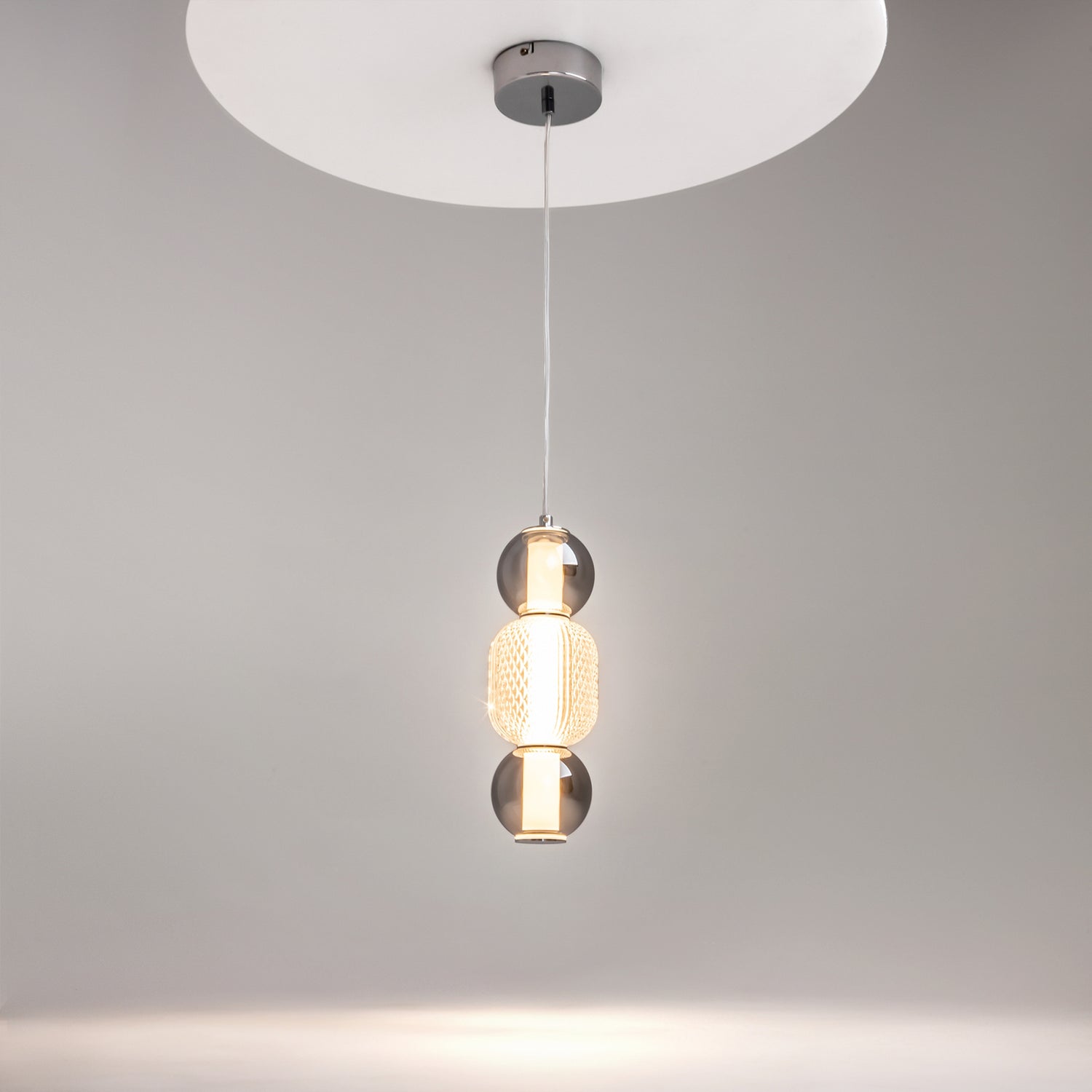 B-Ware Maytoni Hängeleuchte Pendelleuchte Led Glas Chrom Drop ø 12 Cm 3000 K 16 W Lampe - 4099776072447