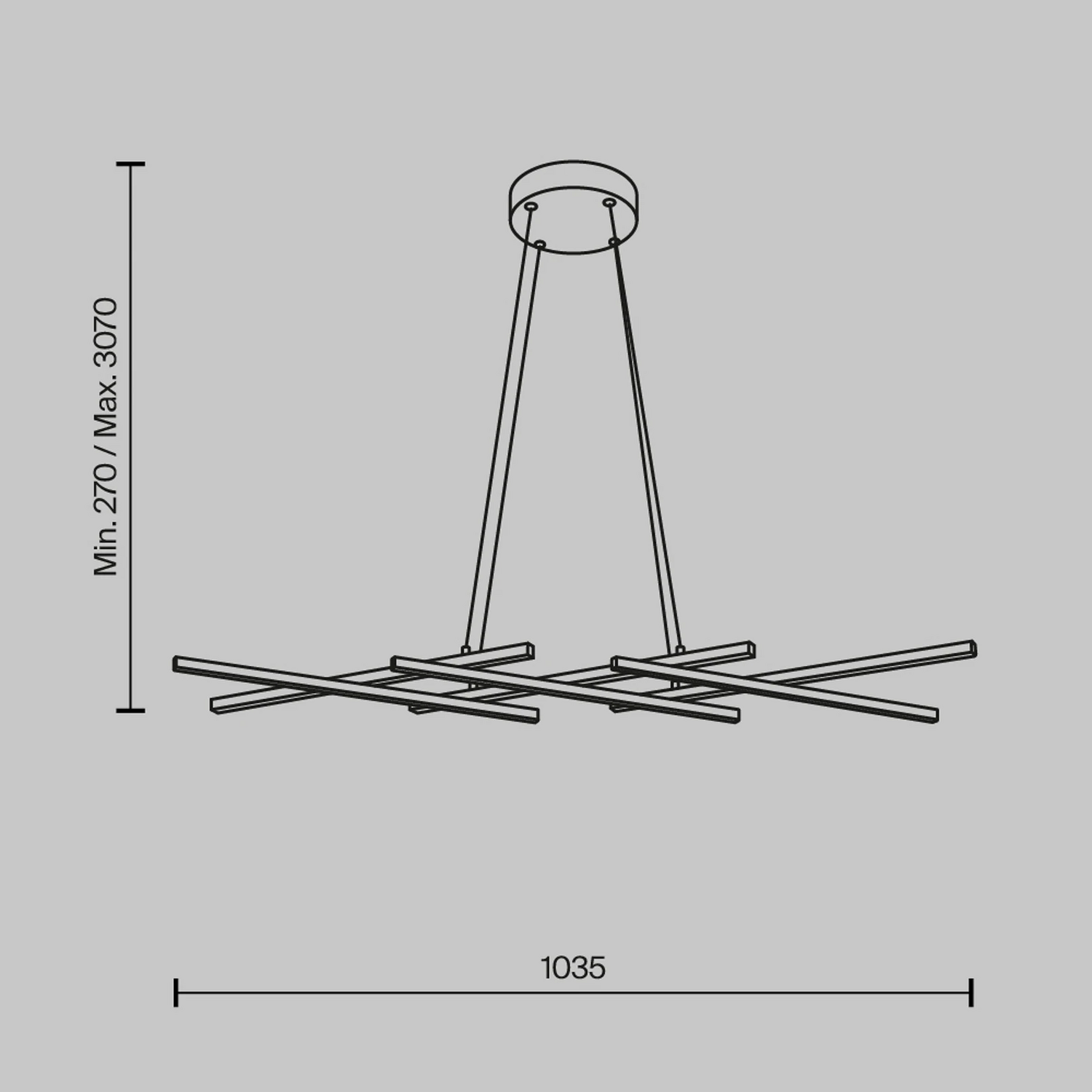 Maytoni Led Hängeleuchte Halo Messingfarben Länge 103,5 Cm Deckenlampe Lampe B-Ware
