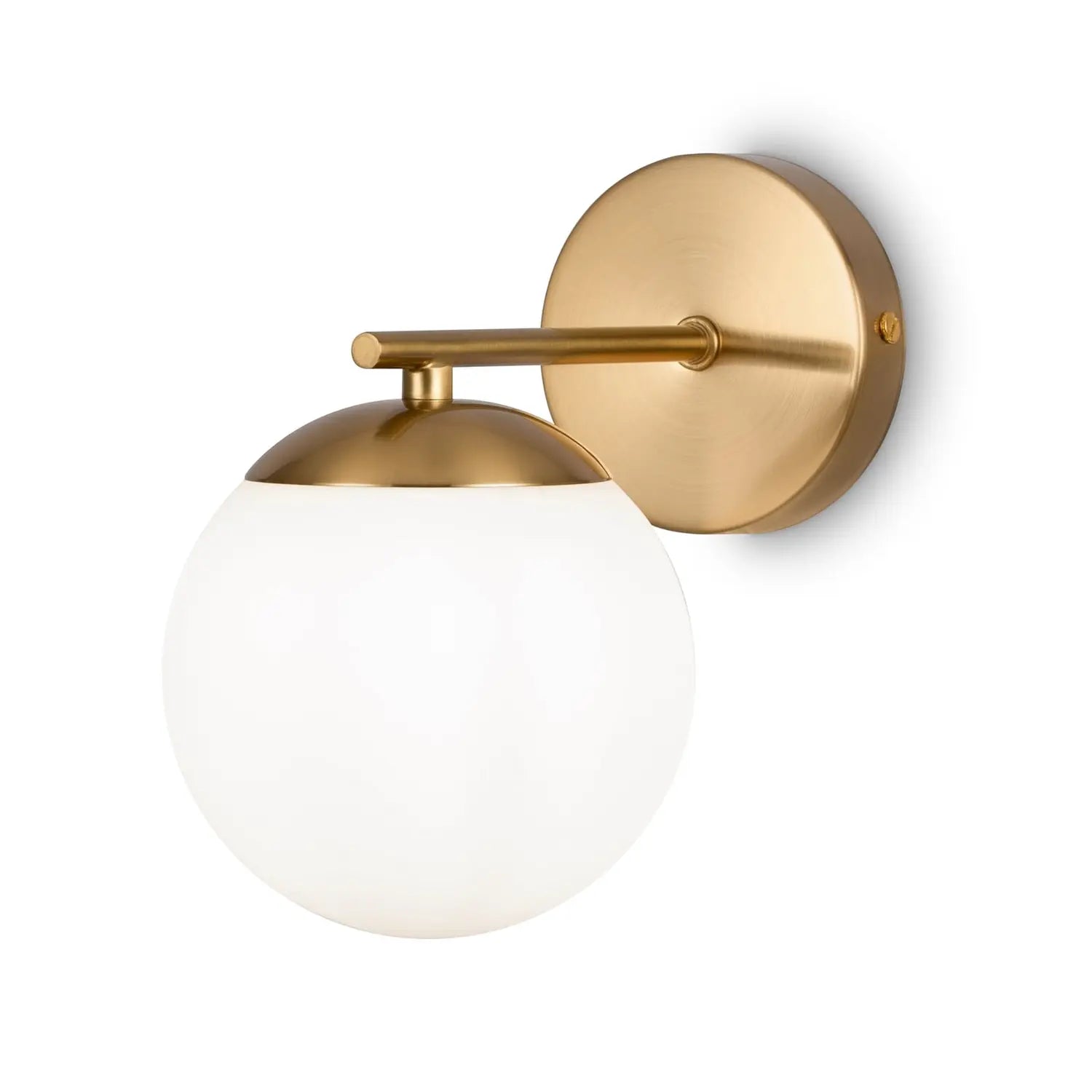 B-Ware Maytoni Wandleuchte Wandlampe Marble Glasschirm Messing Weiß E27 Led Glaslampe - 4099776044802