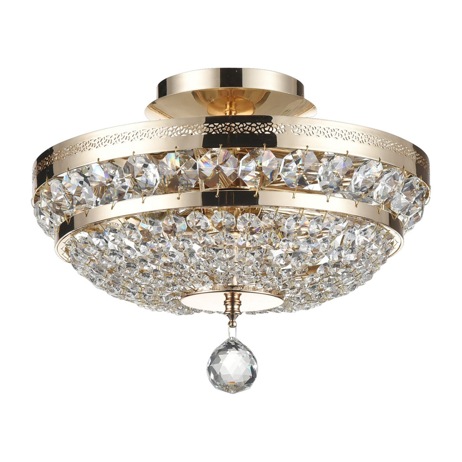 Maytoni Ottilia Deckenleuchte Lampe Kristalle Gold ø 32 Cm Dimmbar Deckenlampe B-Ware - 4251110014180