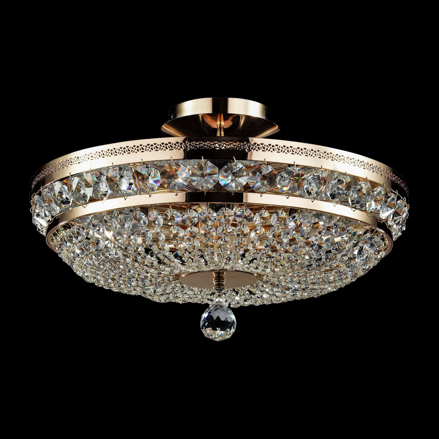 Maytoni Deckenleuchte Lampe Kristalle Ottilia Gold ø 435 Cm Hauptbeleuchtung B-Ware - 4251110018799
