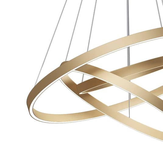 B-Ware Maytoni Rim Led Hängelampe Hängeleuchte Deckenlampe Leuchte Led 3 Ringe Messing - 4251110099637