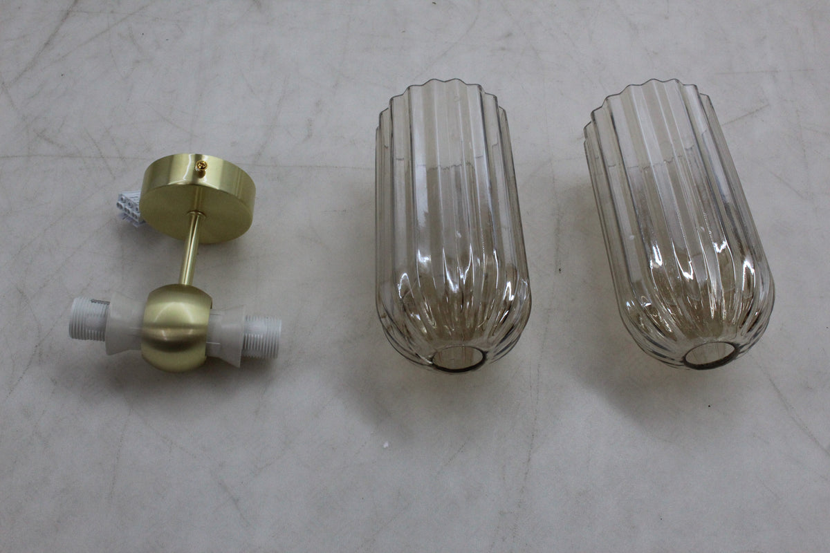 Maytoni Wandleuchte Wandlampe Antic 2-flg Glas gold bernstein SIEHE TEXT/FOTO - 4099776006305