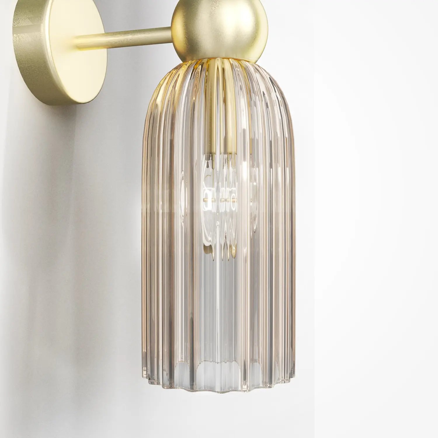 B-Ware Maytoni Wandleuchte Wandlampe Antic 2 Flg Glas Gold Bernstein Beleuchtung - 4099776006305