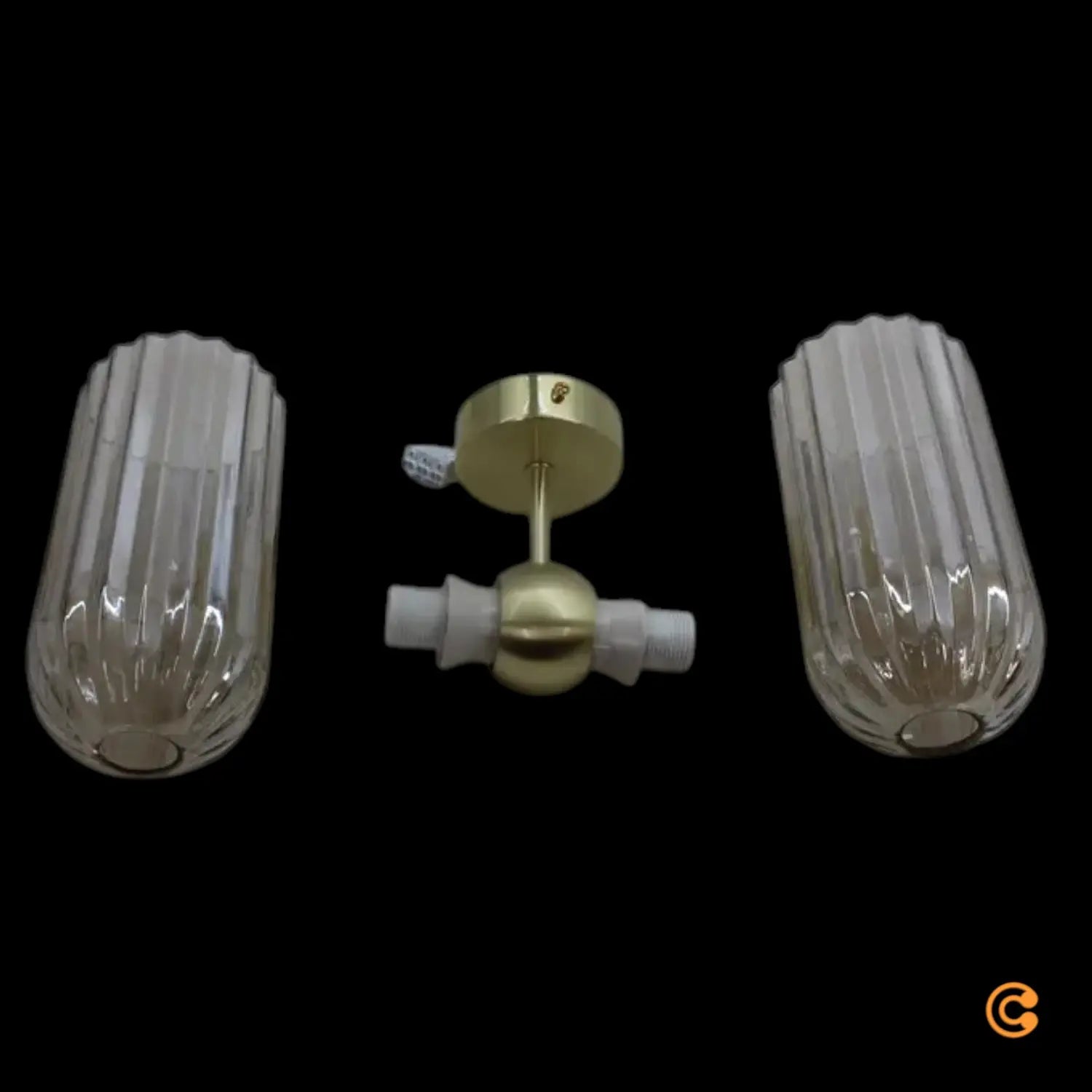 B-Ware Maytoni Wandleuchte Wandlampe Antic 2 Flg Glas Gold Bernstein Siehe Text/Foto - 4099776006305