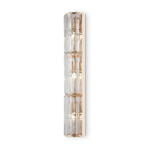 B-Ware Maytoni Wandleuchte Wandlampe Facet Glas Gold E14 Led Höhe 75,2 Cm Lampe Leuchte
