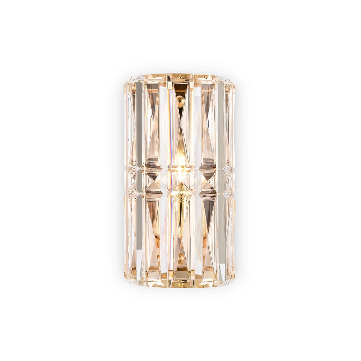 Maytoni Wandleuchte Wandlampe Facet Glas Metall E14 H25cm gold transparent - 4251110099699