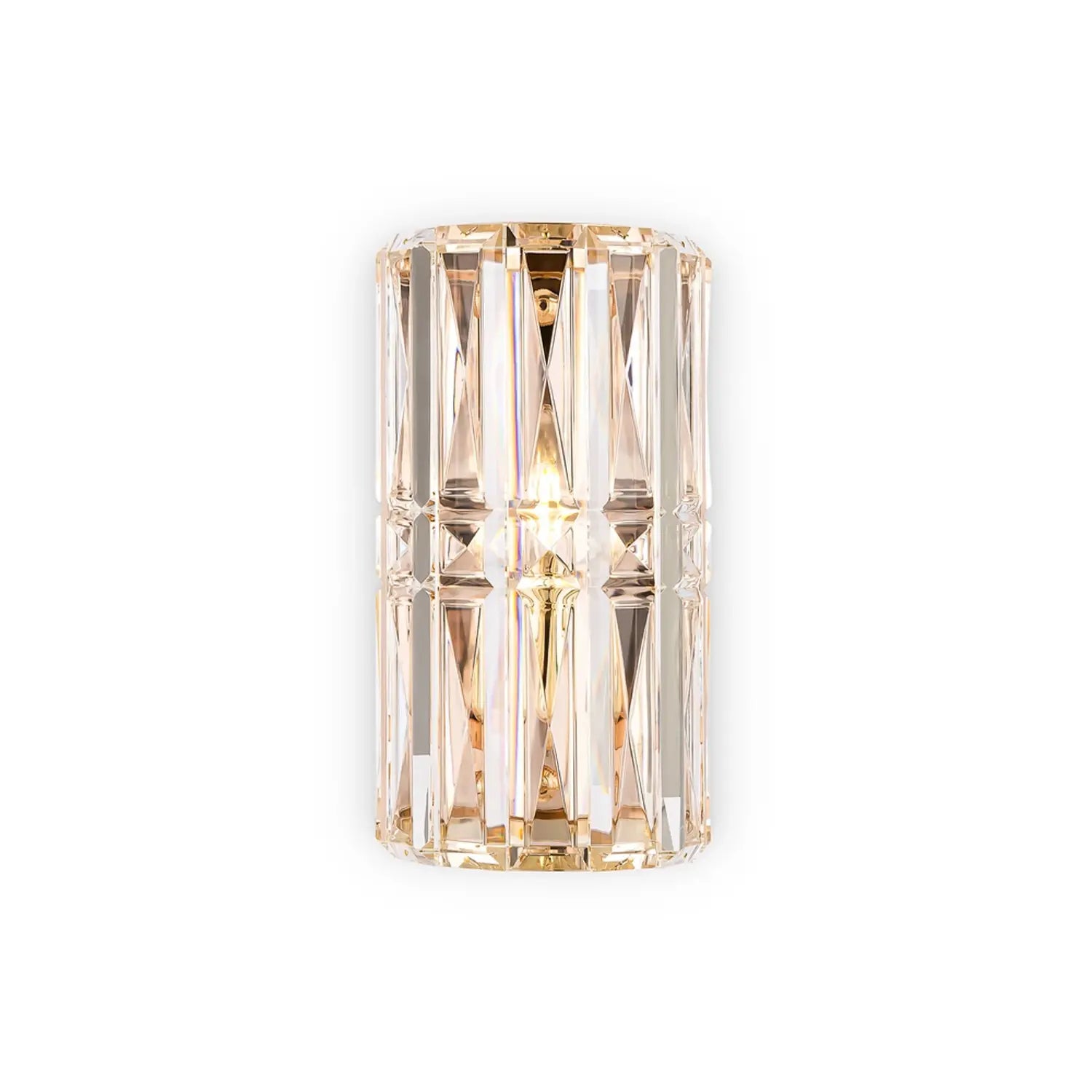 B-Ware Maytoni Wandleuchte Wandlampe Facet Glas Metall E14 H25cm Gold Transparent - 4251110099699