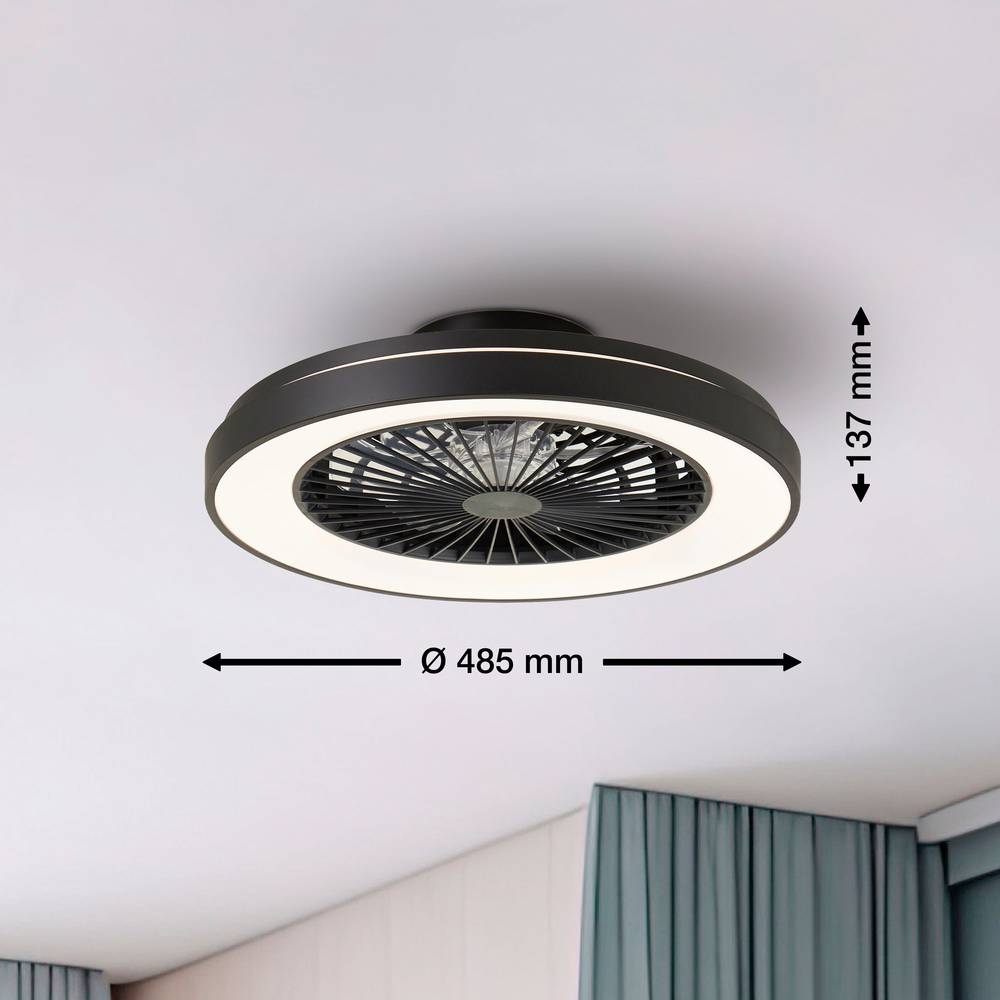 Mazzaro Deckenleuchte Lampe LED Ventilator RGB Kunststoff Wohnzimmer Beleuchtung - 4004353428449