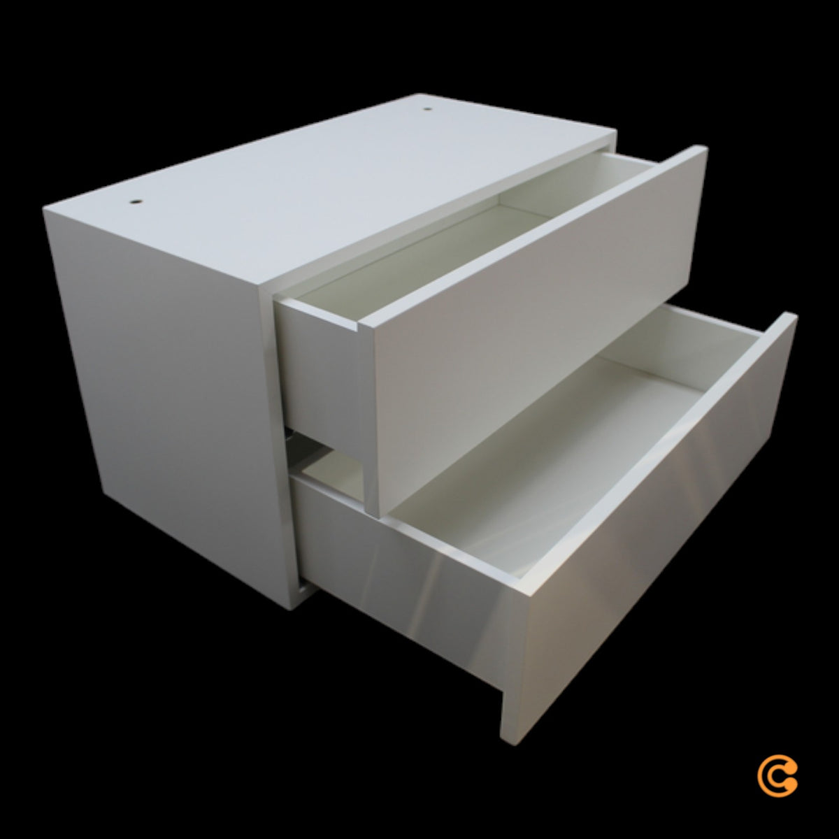 MDF Italia Minima 3.0 Modul F025010 – Doppelschublade L60 cm, Weiß (F008 Bianco) - 1