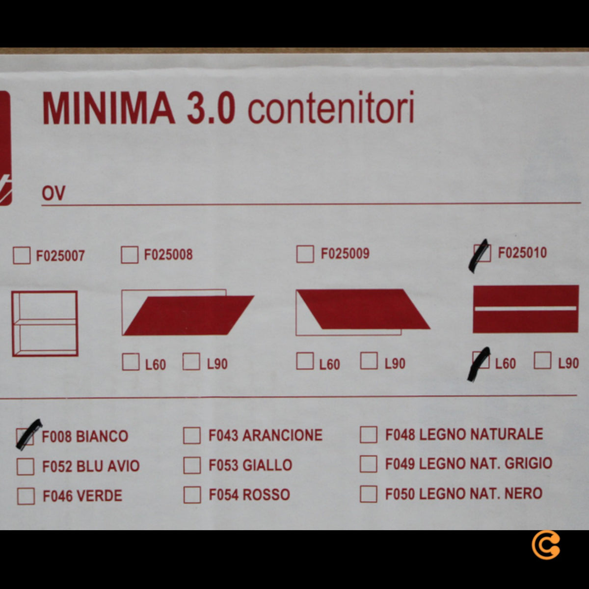 MDF Italia Minima 3.0 Modul F025010 – Doppelschublade L60 cm, Weiß (F008 Bianco) - 1