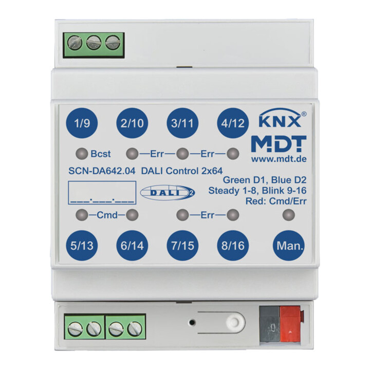 Mdt Technologies Dali Gateway Steuergerät Dali Control 2x64 4 Te Reg Scn Da64204 B-Ware - 4251916130725