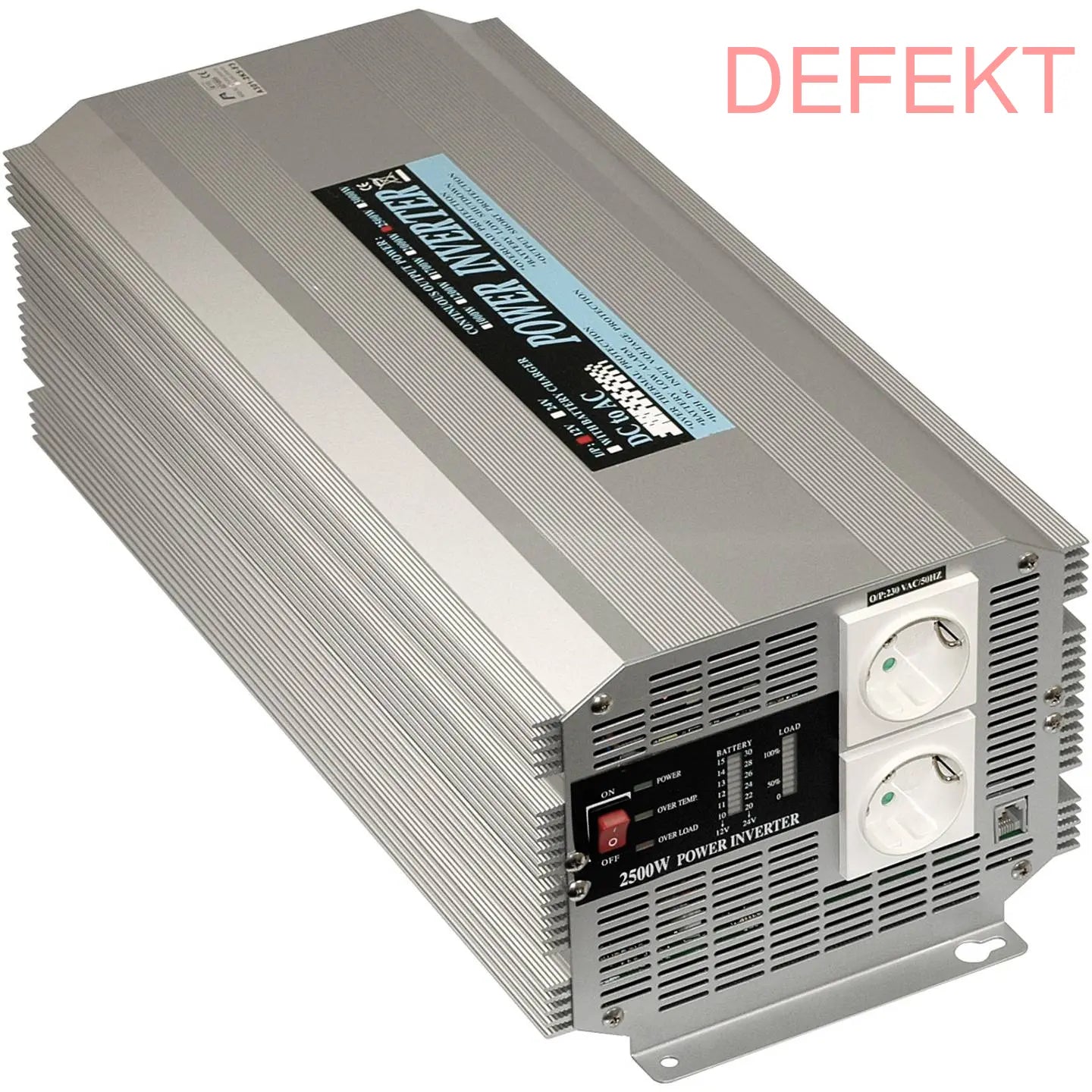 D-Ware Mean Well Wechselrichter Dc/Ac Wandler 24 V/230 V 2500 W Sinuswandler Defektware - 4711287480824