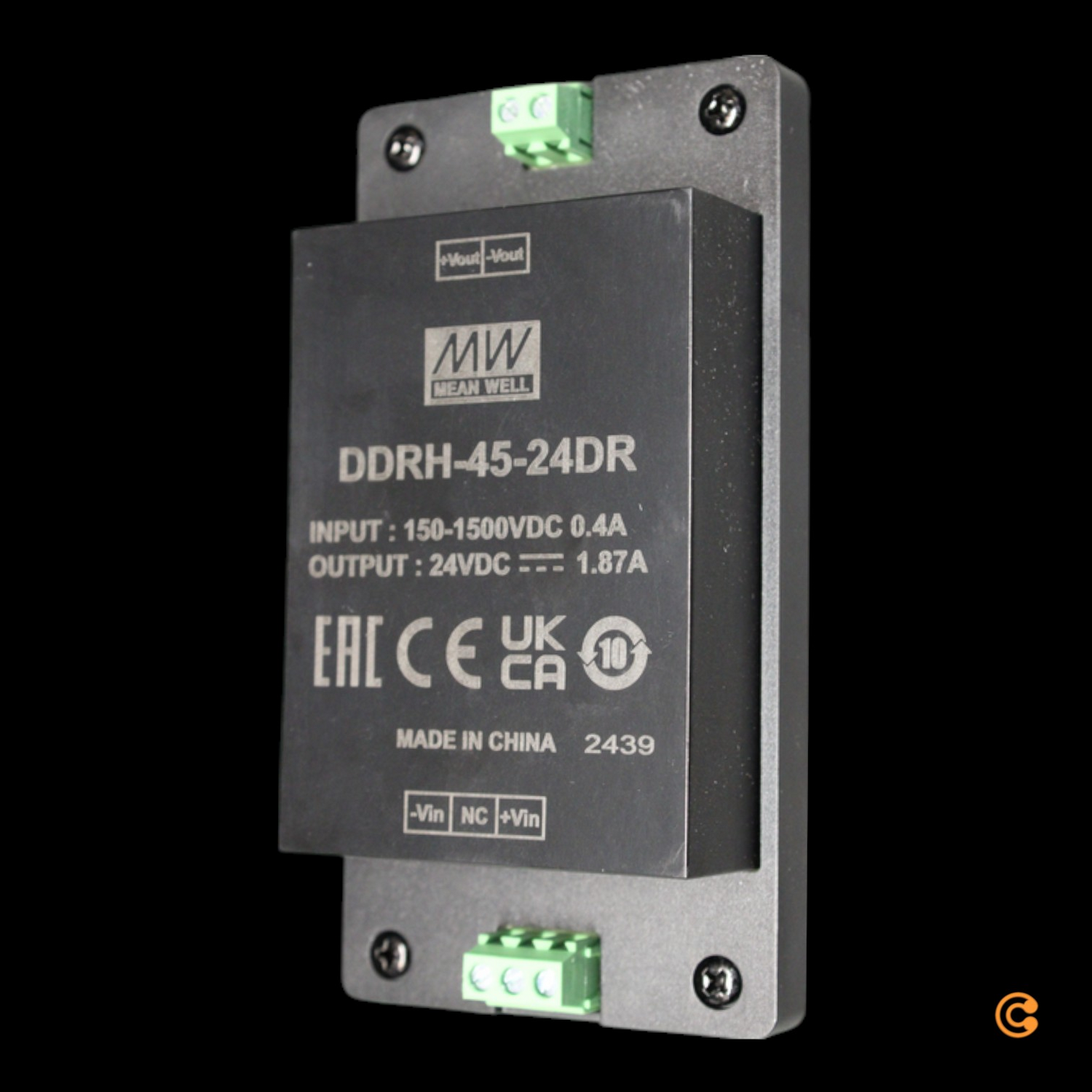 Mean Well Dc/Dc Wandler Konverter Ddrh 45 24 Dr 45 W Hutschiene 150 1500 V 24 V B-Ware - 4021087091770