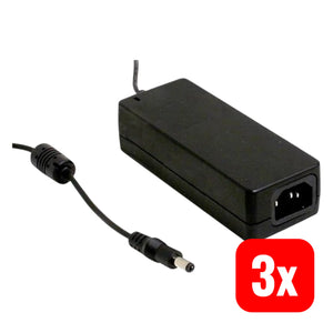 B-Ware Mean Well Gst60 A24 P1 J Tischnetzteil Netzteil Festspann 24 Vdc 2.5 A 60 W 3 Stück