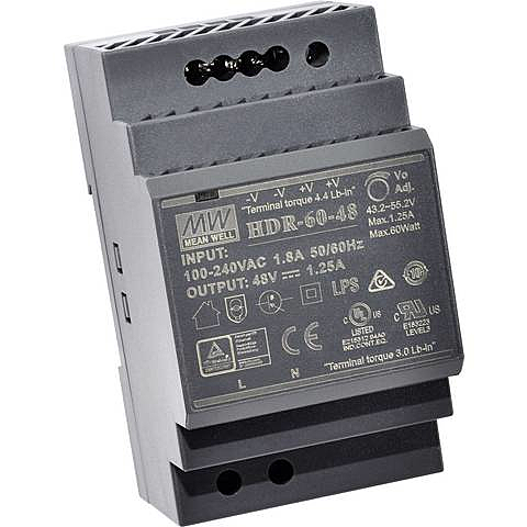 Mean Well Hdr 60 24 Hutschienen Netzteil (Din Rail) 24 V/Dc 2.5 A 60 W 1 X B-Ware - 4021087036566