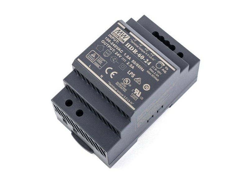 B-Ware Mean Well Hdr 60 24 Netzteil Stromversorgung überspannung überlastschutz Stahl   - 4711287421742