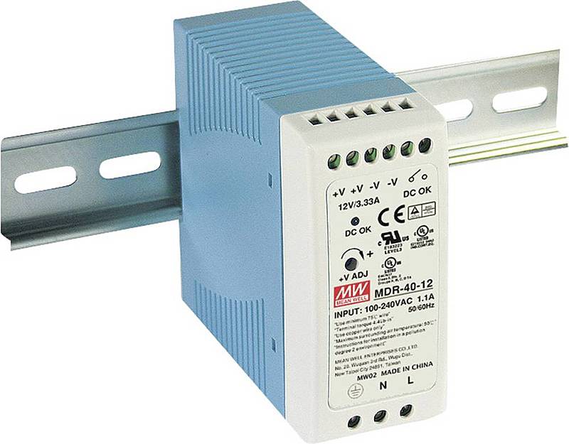 B-Ware Mean Well Hutschienen Netzteil Din Rail Mdr 40 12 12 V/Dc 3.33 A 40 W 4 Stück - 4021087020916