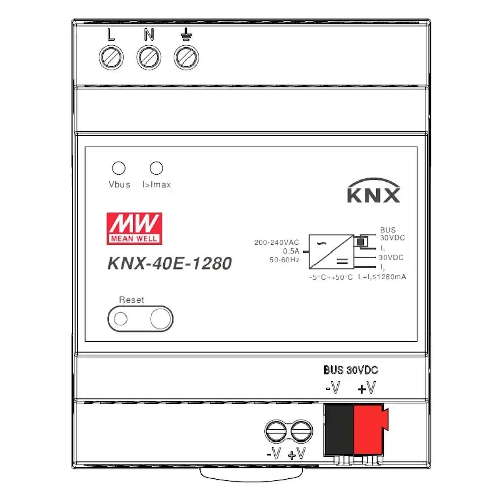 B-Ware Mean Well Knx Knx 40 E 1280 Schaltnetzteil Knx 40 E 1280 Hutschiene Innenbereich - 4260643463150
