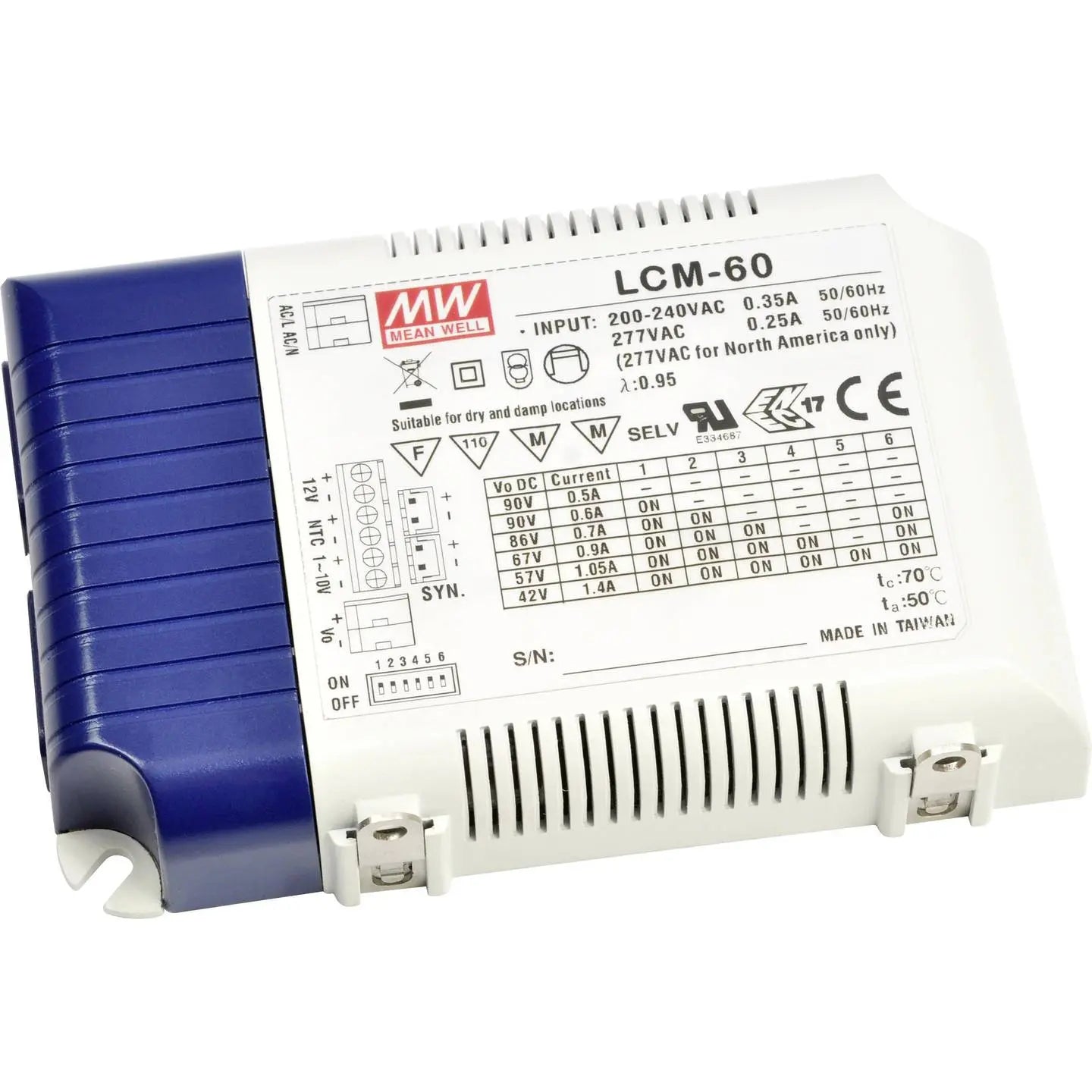 D-Ware Mean Well Led Treiber Lcm 60 Da Konstantstrom 60 W Dali Dimmbar 3 Stück Defektware - 6971663559492