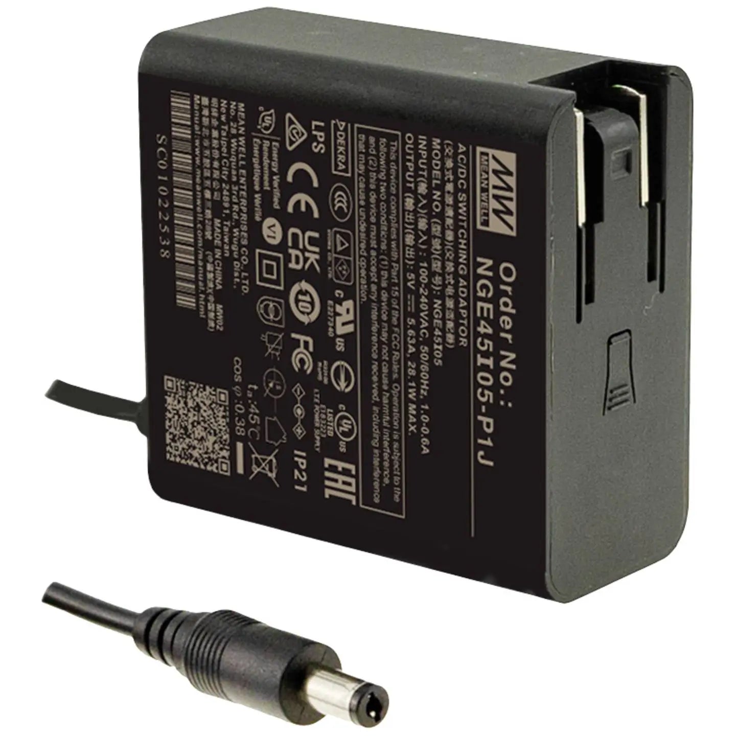 B-Ware Mean Well Steckernetzteil Netzteil Festspannung Wechseladapter Strom 3 Stück - 4021087099387