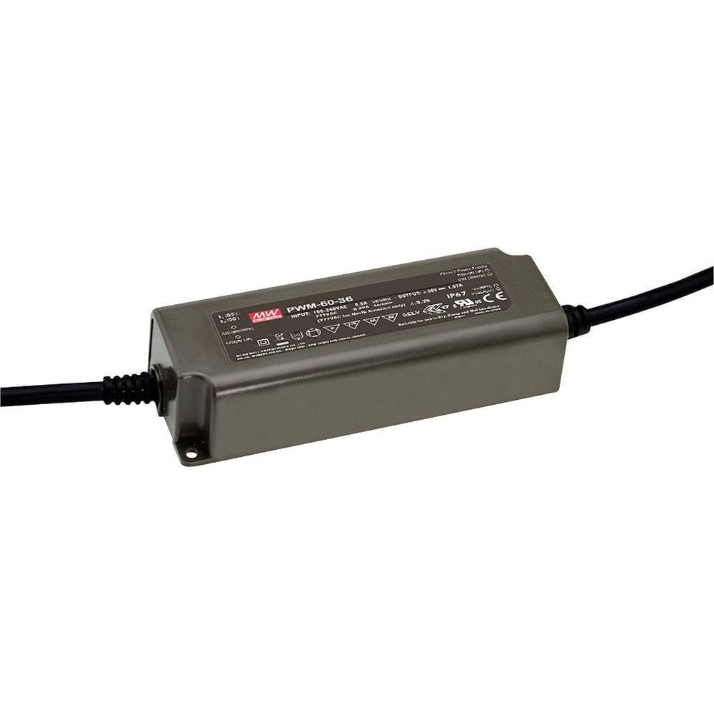 Mean Well SCHALTNETZTEIL SNT Netzteil IP67 60W 12V 5A PWM Stromversorgung - 4711287459875